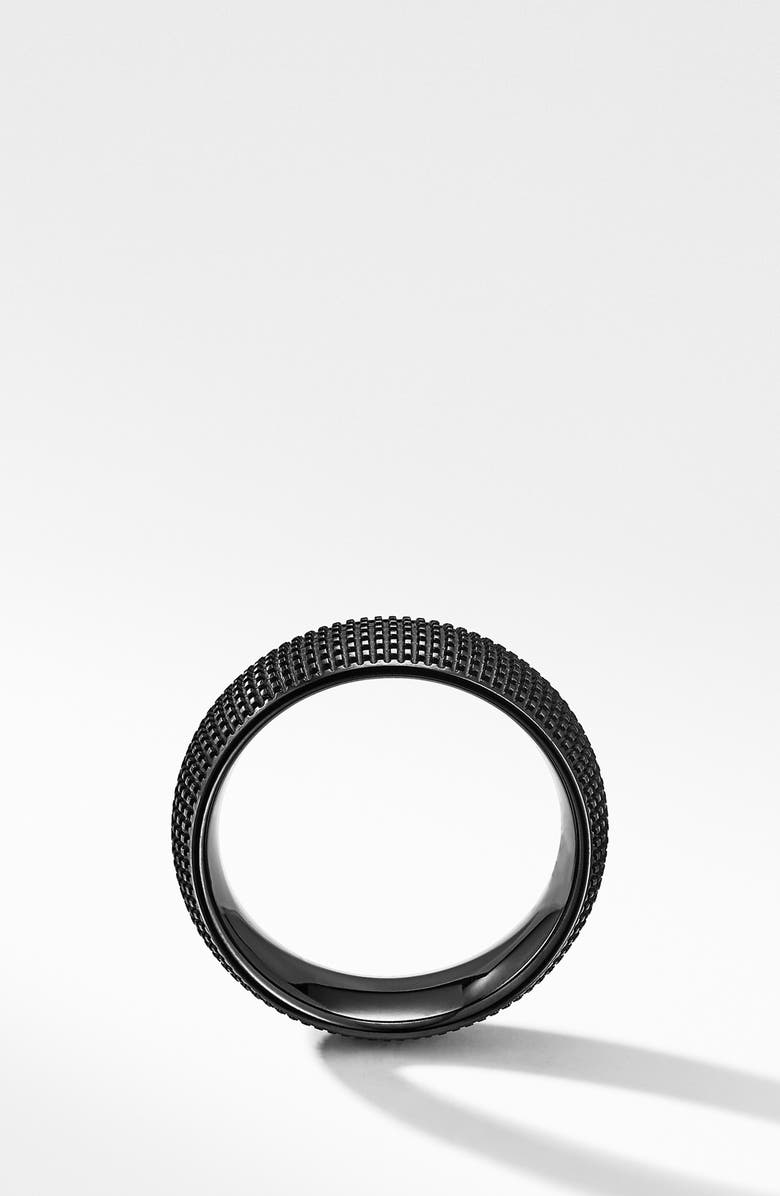 David Yurman Sky Band Ring in Black Titanium, Alternate, color,