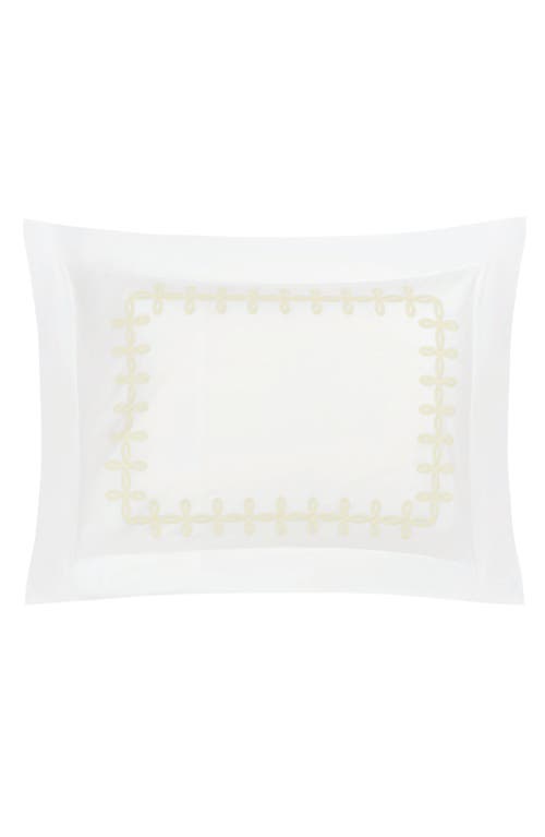 Matouk Gordian Knot Egyptian Cotton Percale Pillow Sham In White