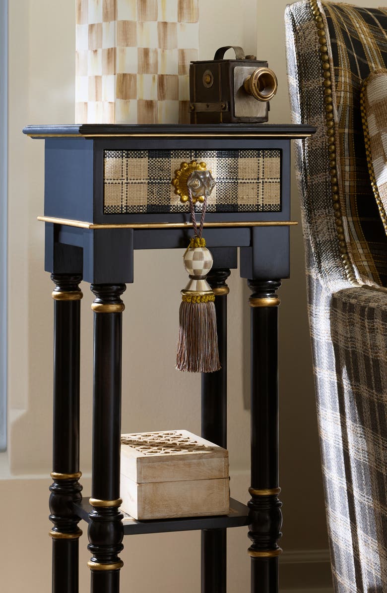 MACKENZIE CHILDS Mocha Check Tassel, Alternate, color, Mocha