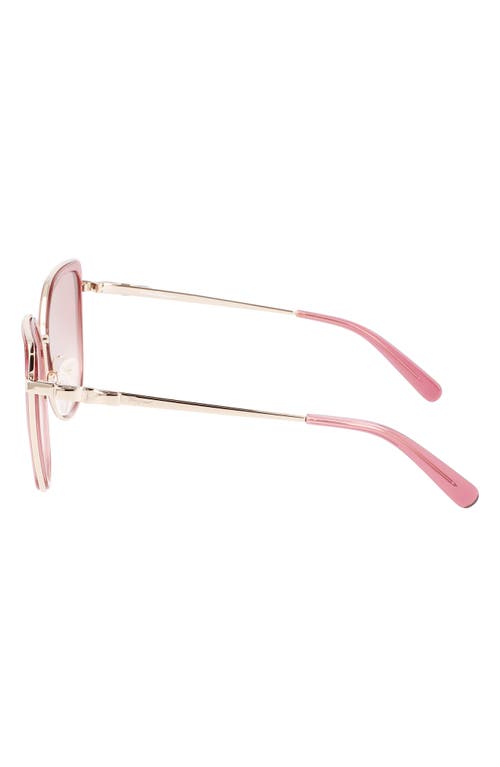 Ferragamo 54mm Gradient Cat Eye Sunglasses In Pink