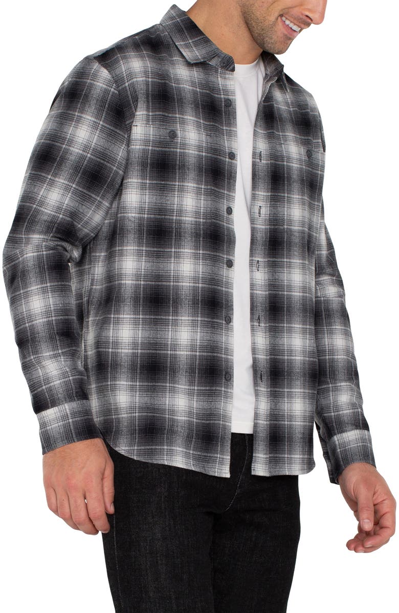 Liverpool Plaid Double Pocket Button-Up Shirt, Alternate, color, 