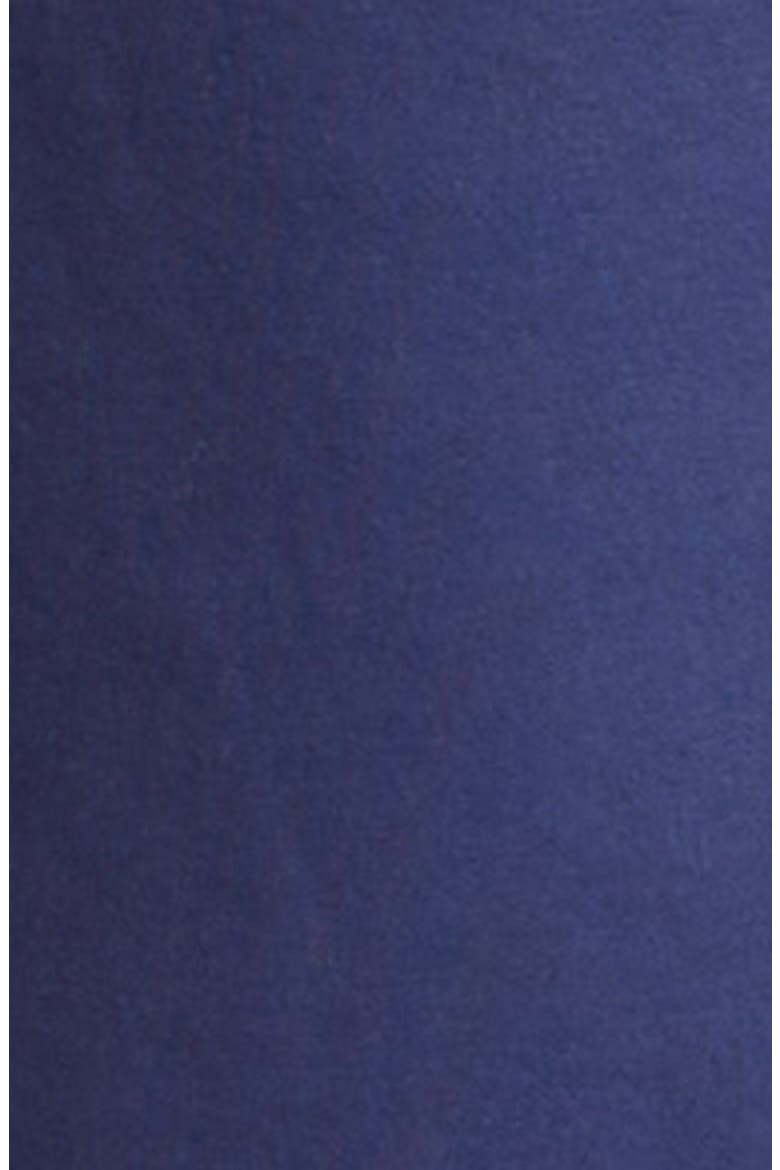 Long Sleeve Cotton Blend Double Jersey Dress, Alternate, color, SOLID DARK BLUE