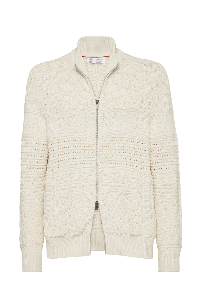 Brunello Cucinelli Zip-front cardigan, Main, color, 