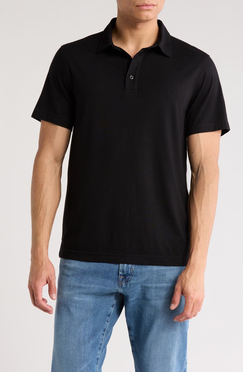 14th & Union Cotton & Modal Polo, Main, color, Black