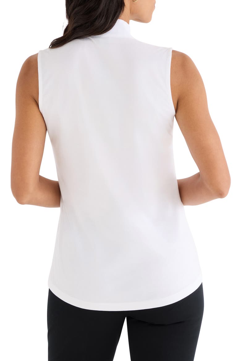Mixed Media Sleeveless Top, Alternate, color, PAPER WHITE