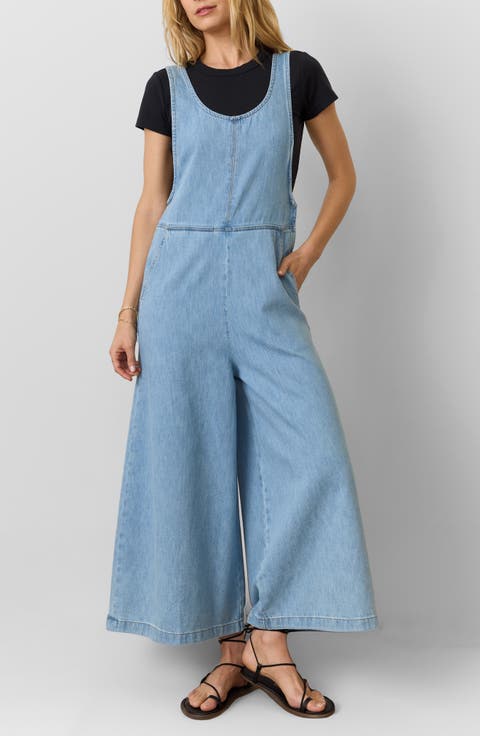 Layla Wide Leg Denim Jumpsuit