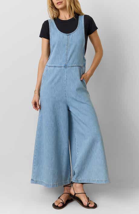Marine Layer Layla Wide Leg Denim Jumpsuit