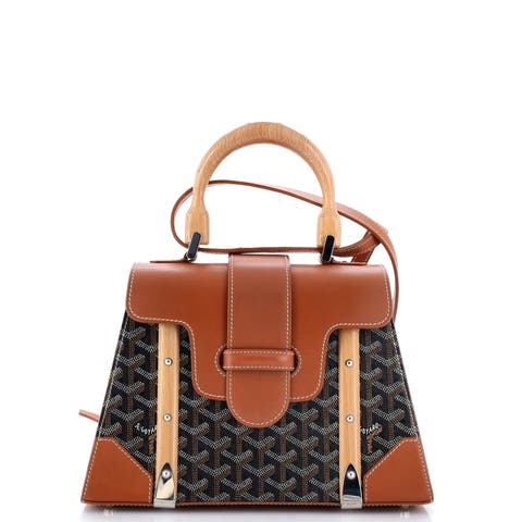Saigon Top Handle Bag Coated Canvas with Leather PM