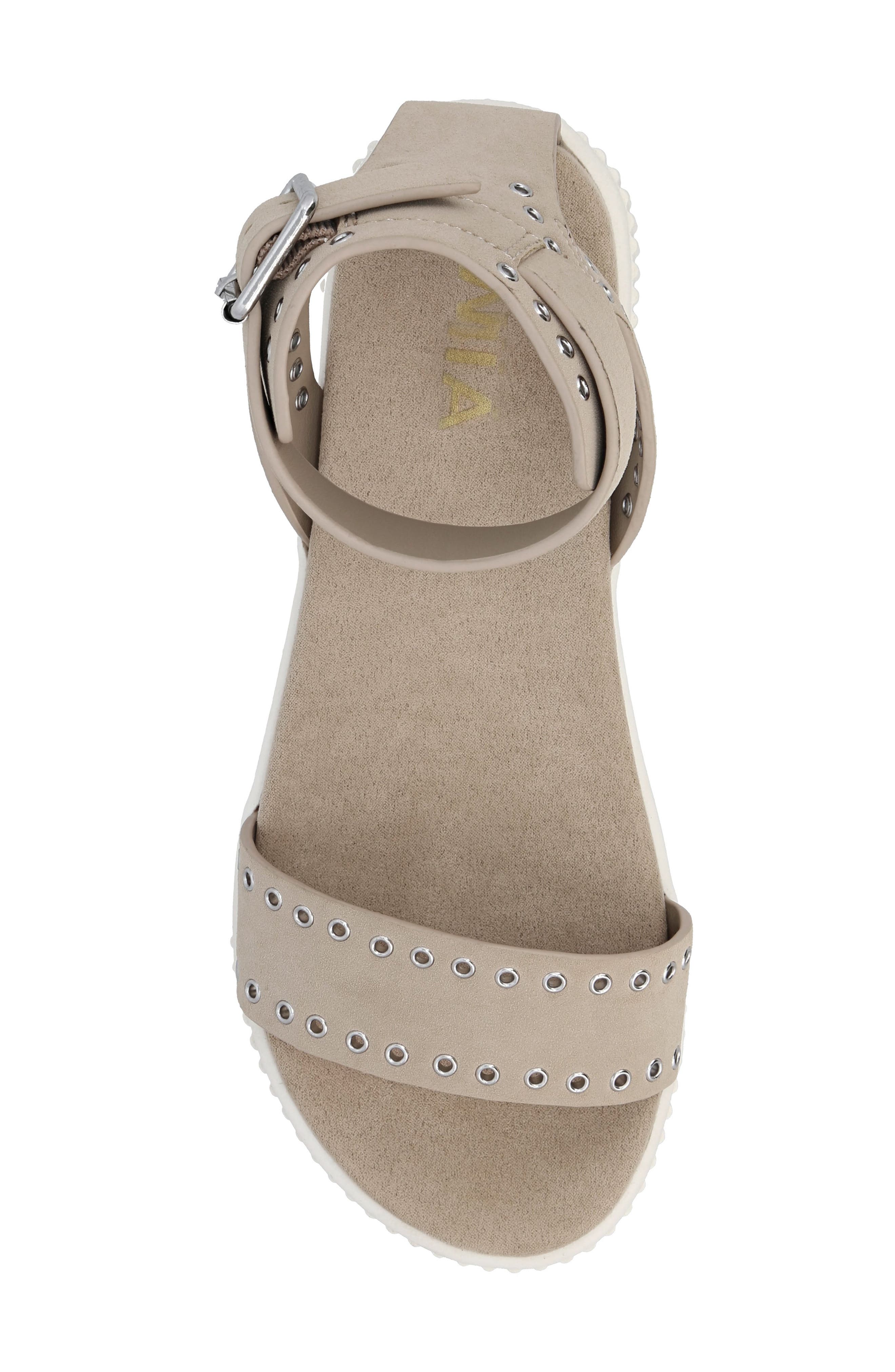 Evelin Ankle Strap Platform Sandal, Alternate, color, SAND/ SILVER