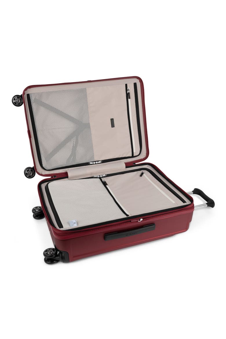 Platinum Elite Hardside Expandable 25" Medium Checked Spinner Luggage, Alternate, color, Daring Red