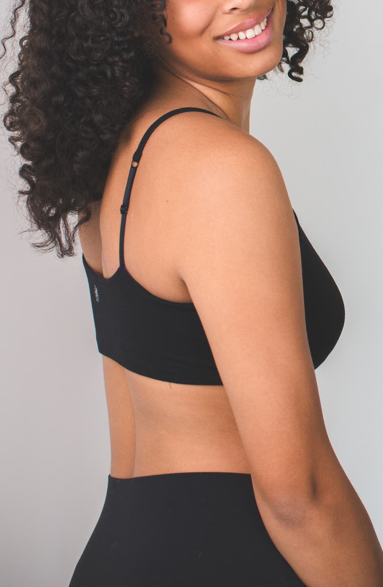 Bleuet Bleum Neutral Kids' Seamless Bra, Alternate, color, Black-Boysenberry