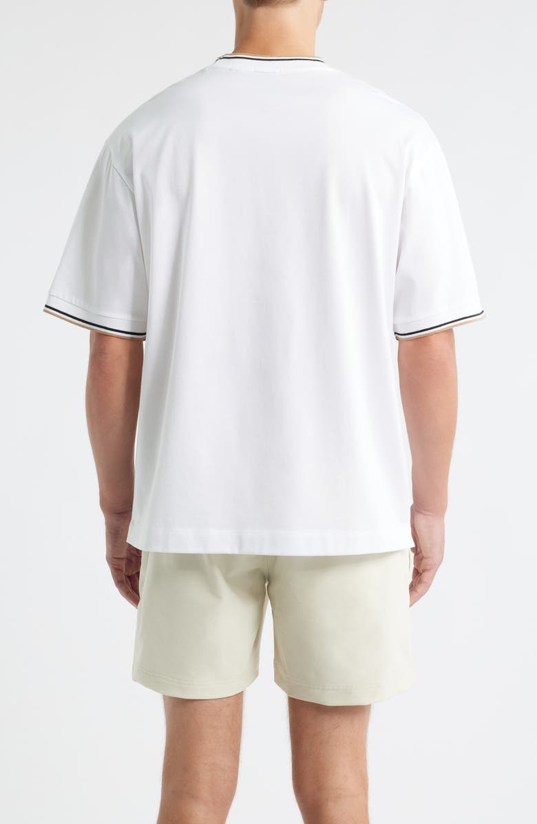 BOSS Tames Tipped Crewneck T-Shirt, Alternate, color, White