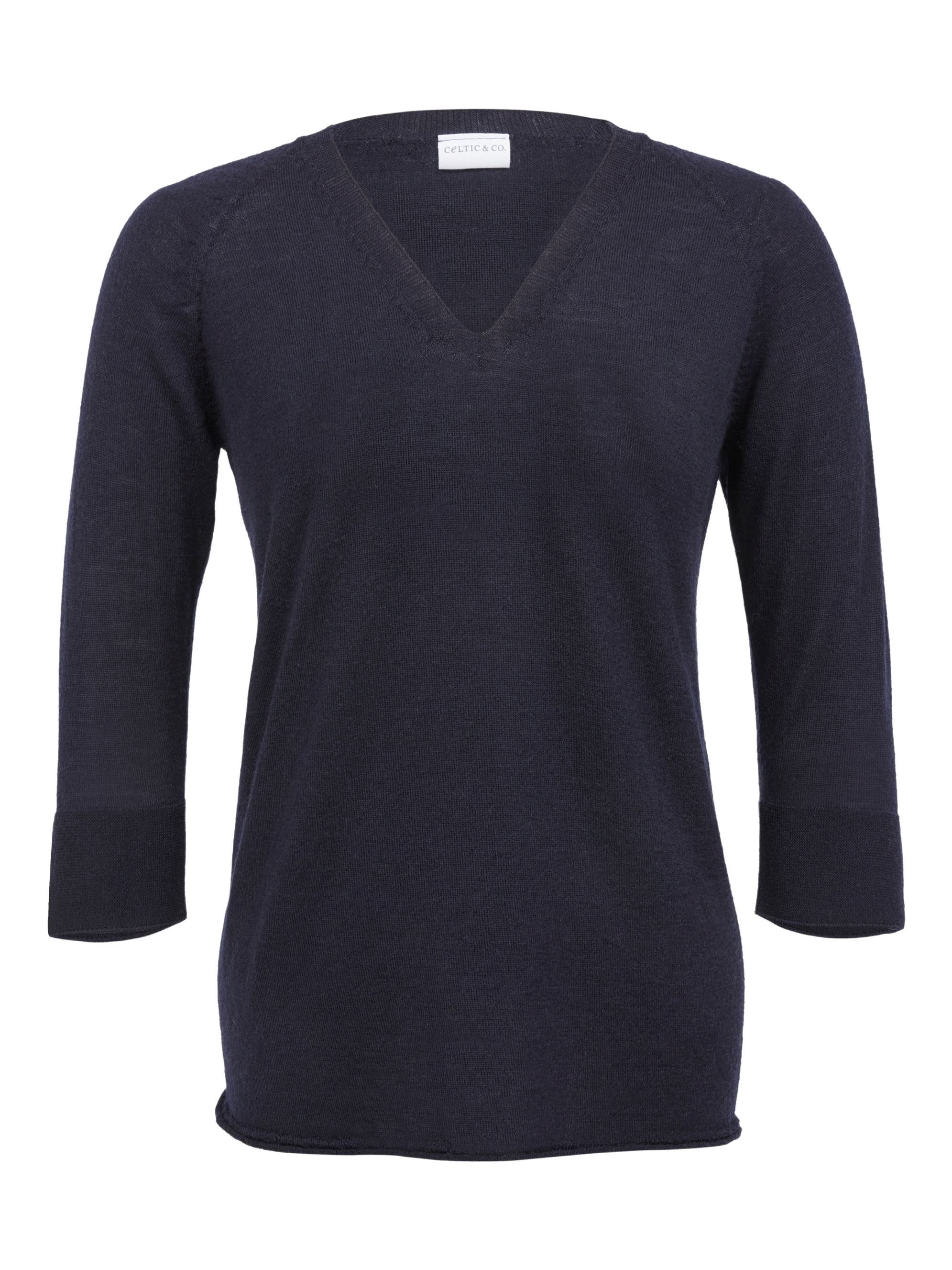 Fine Knit Merino V-Neck Sweater - image 2