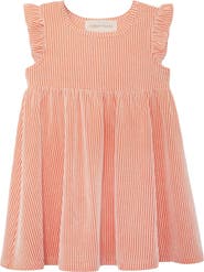 Mabel + Honey Sunkissed Apricot Short Flutter Sleeve Dress