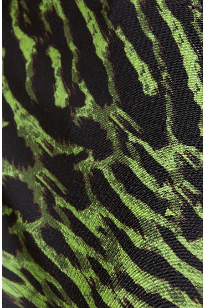 Tiger Print Triangle Bikini Top, Alternate, color, LIME TIGER