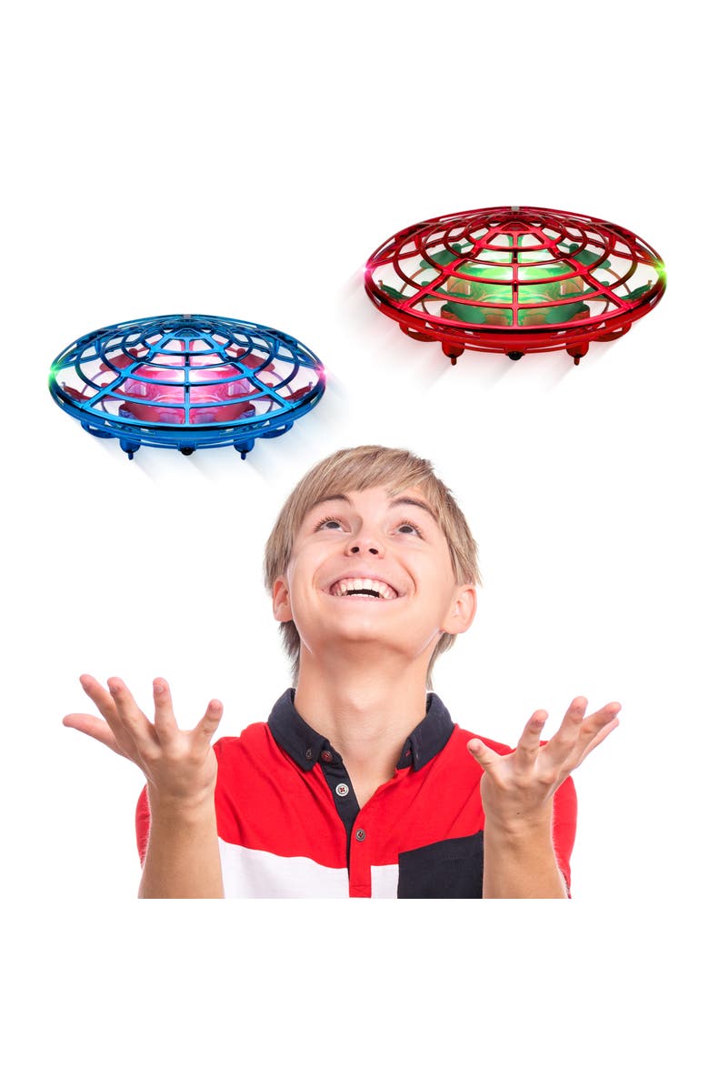 Force1 Scoot Duo Hand Operated Drone - 2pk, Main, color, Blue, Red