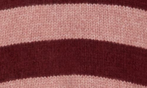 Vigoss Mossy Stripe Sweater In Red