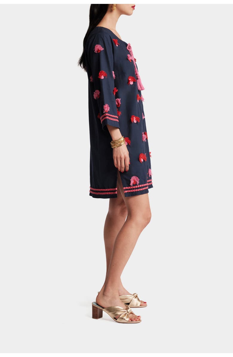 Frances Valentine Capri Peacock Tunic, Alternate, color, Navy/Pink