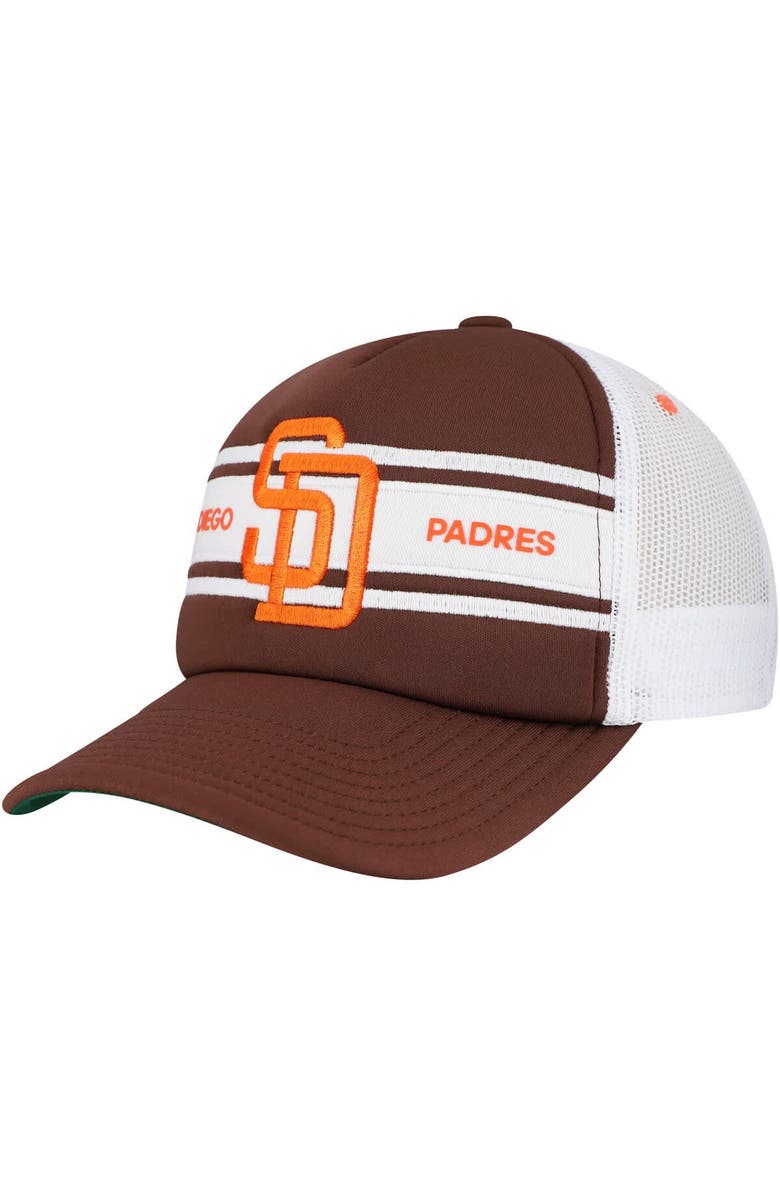 Mitchell & Ness Men's Brown San Diego Padres Sideline Trucker Adjustable Hat, Main, color, Brown