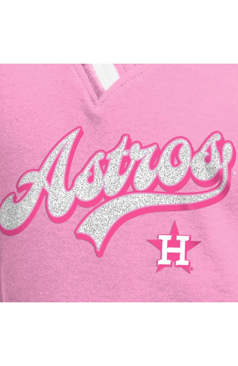New Era Girls Youth New Era Pink Houston Astros Mommy & Me Raglan V-Neck T-Shirt, Alternate, color, Pink