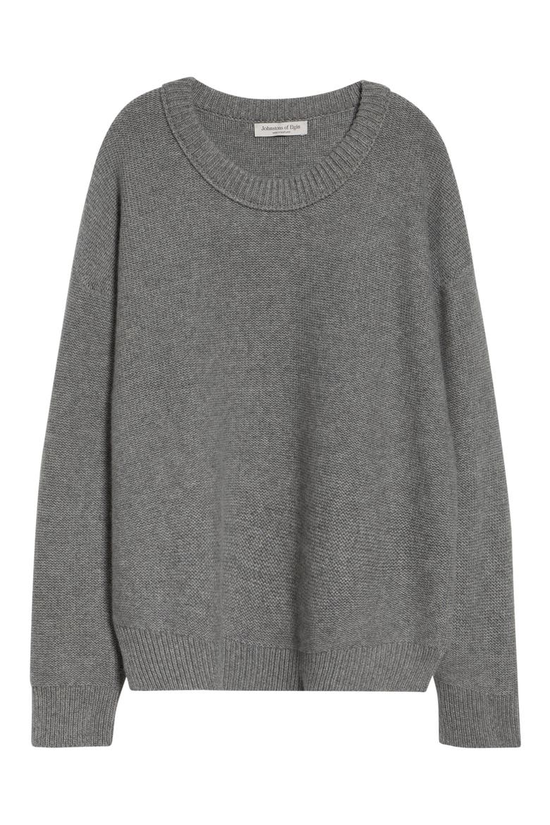 Maggie Cashmere Crewneck Sweater, Alternate, color, STORM GREY