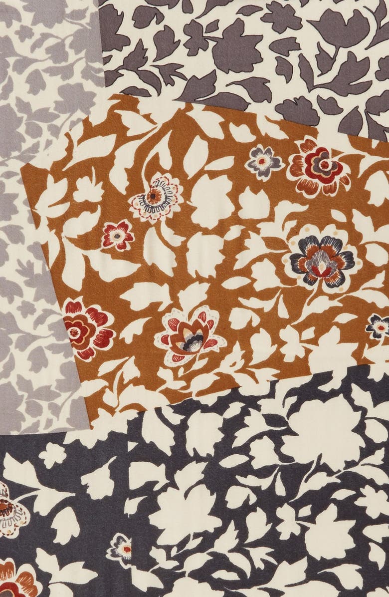 Hinge 'Floral Shadow Block' Wrap Scarf, Alternate, color,