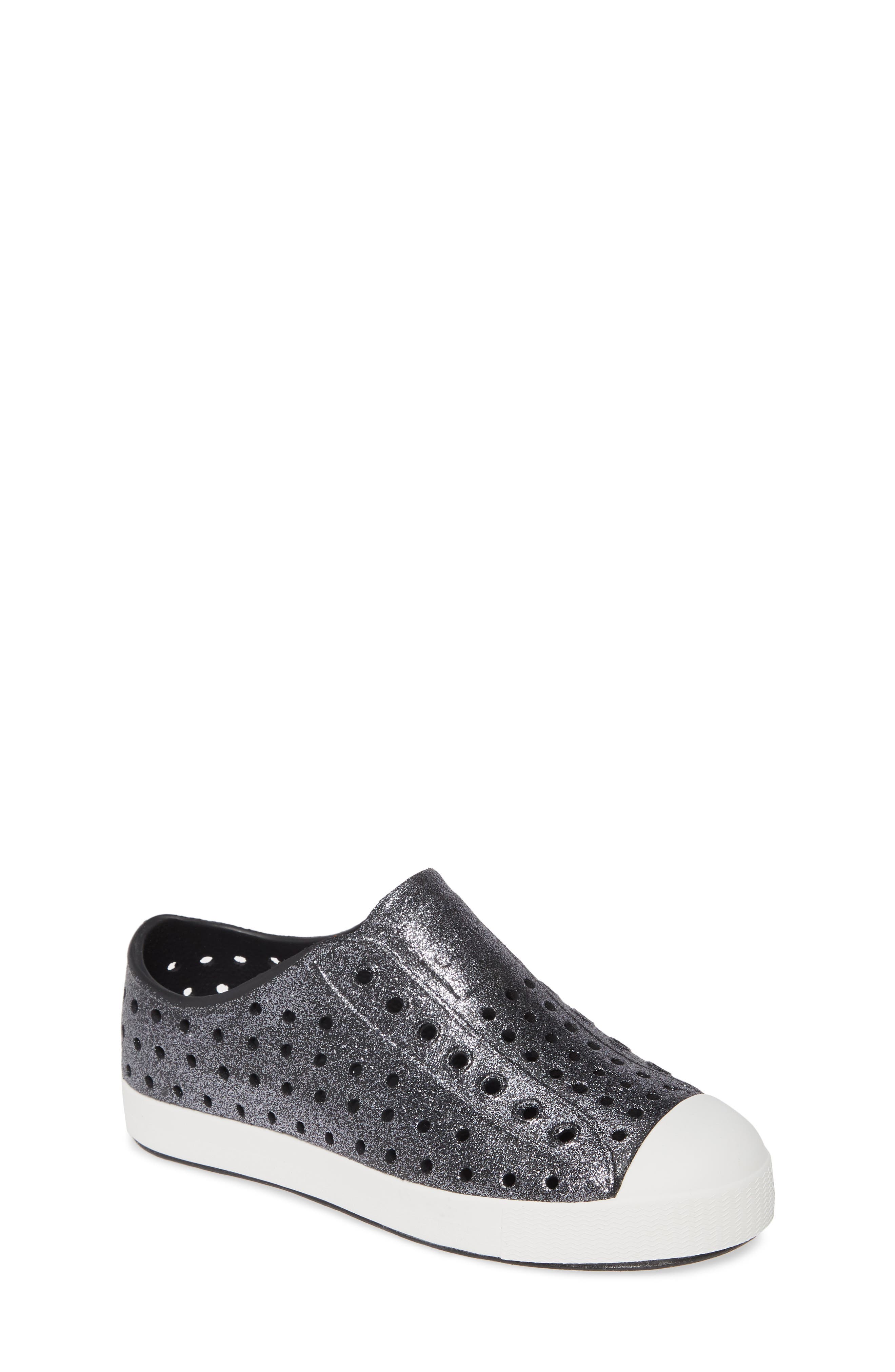 Jefferson Bling Glitter Slip-On Sneaker, Main, color, JIFFY BLING/ SHELL WHITE