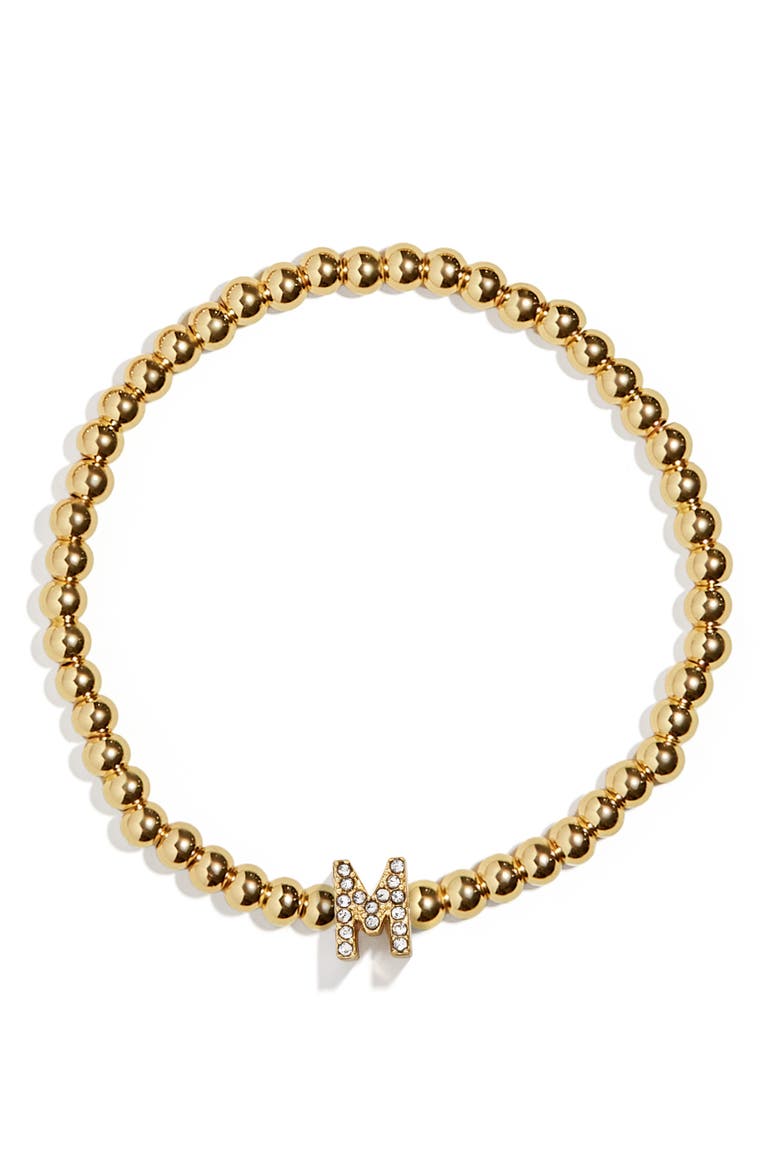 Pisa Pavé Initial Bracelet, Main, color, GOLD M
