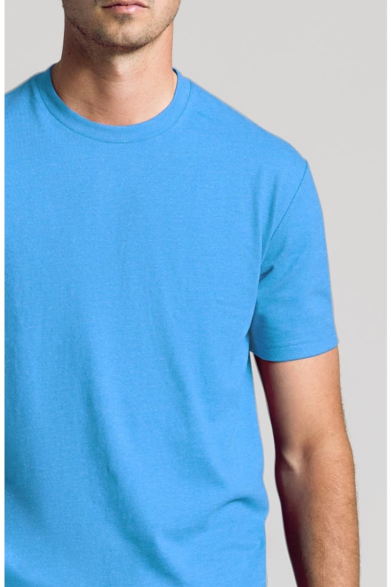 Short Sleeve Crewneck T-Shirt, Alternate, color, DARK HEATHER BAHAMA BLUE
