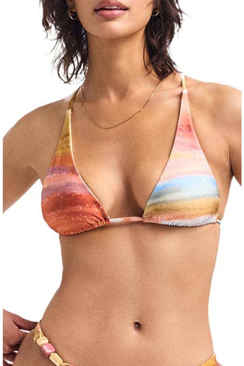 Terra Beaded Triangle Bikini Top, Main, color, TERRA FORMS