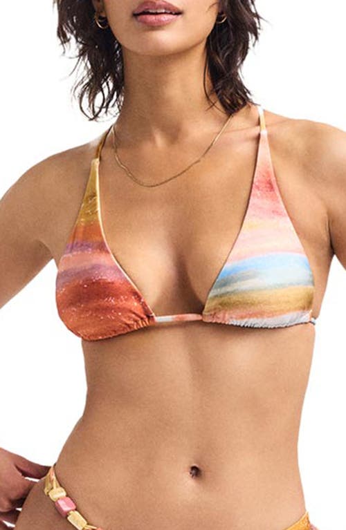 Vitamin A ® Terra Beaded Triangle Bikini Top In Multi