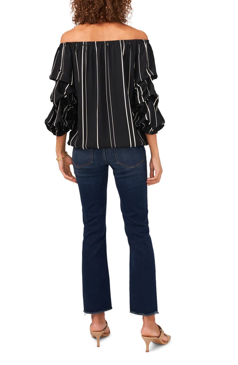 Vince Camuto Off the Shoulder Stripe Blouse, Alternate, color,