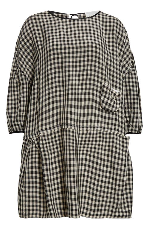 Nackiyé Nackiyè Baby Love Gingham Check Dress In Vichy Noir