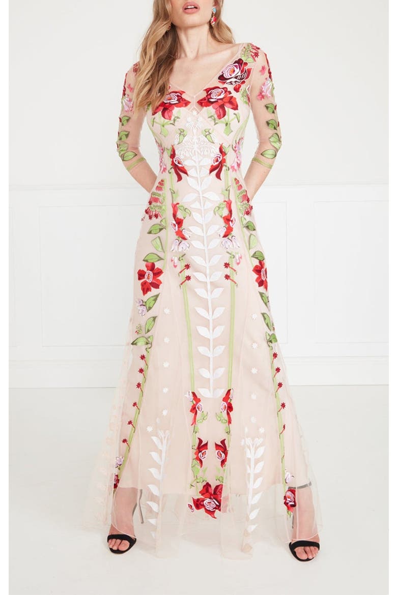 Lucille V-Neck Dress, Main, color, Cameo Pink