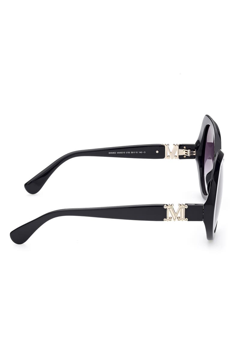 Max Mara 59mm Gradient Geometric Sunglasses, Alternate, color, 