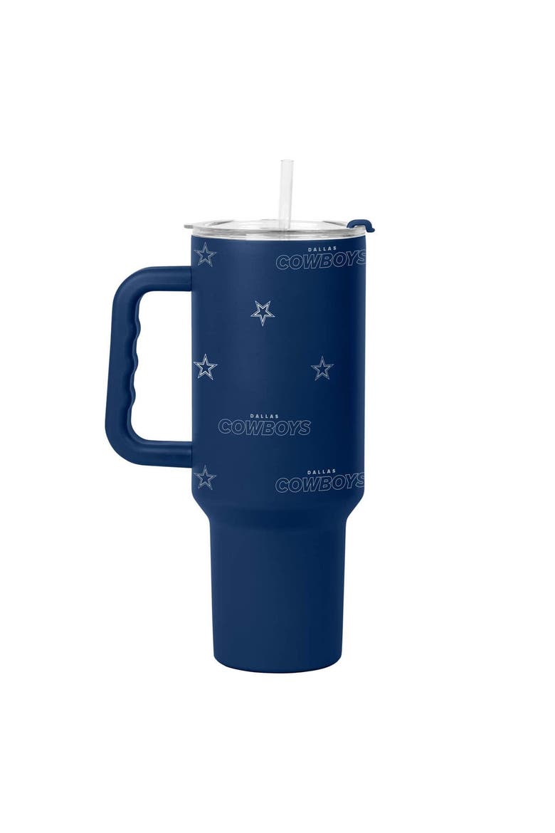 Dallas Cowboys 40oz. Step and Repeat Powder Coat Tumbler, Main, color, Navy