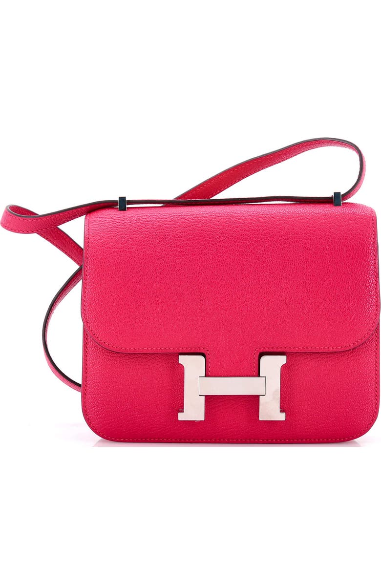 Pre-Owned Hermes Constance Bag Chevre Mysore 18, Main, color, Framboise