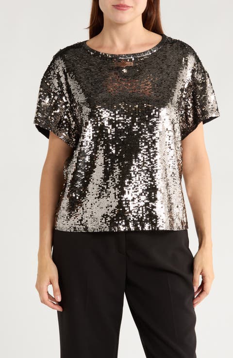 Evan Sequin Oversize Tee
