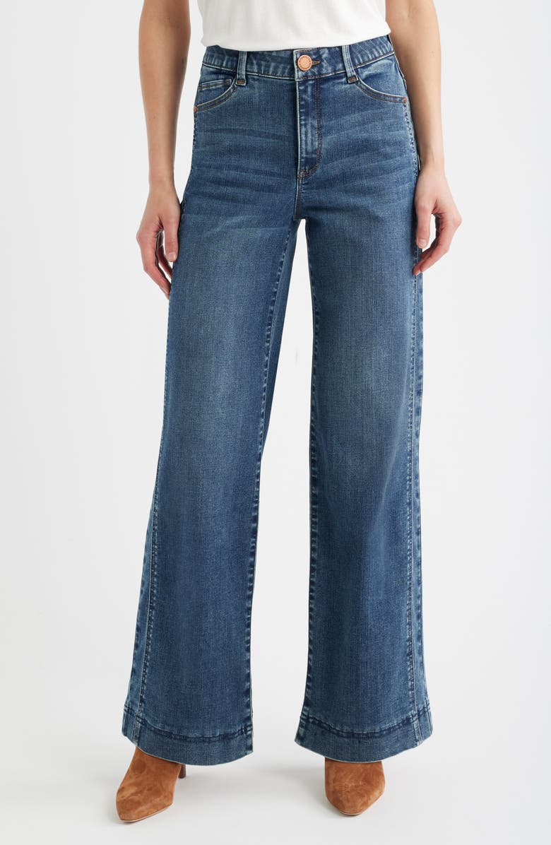 Wit & Wisdom Gracie Skyrise Double Side Seam Wide Leg Jeans, Main, color,