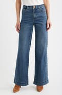 Wit & Wisdom Skyrise Double Side Seam Wide Leg Jeans