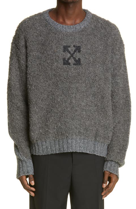 Men's Arrows Reversed Knit Crewneck Sweater