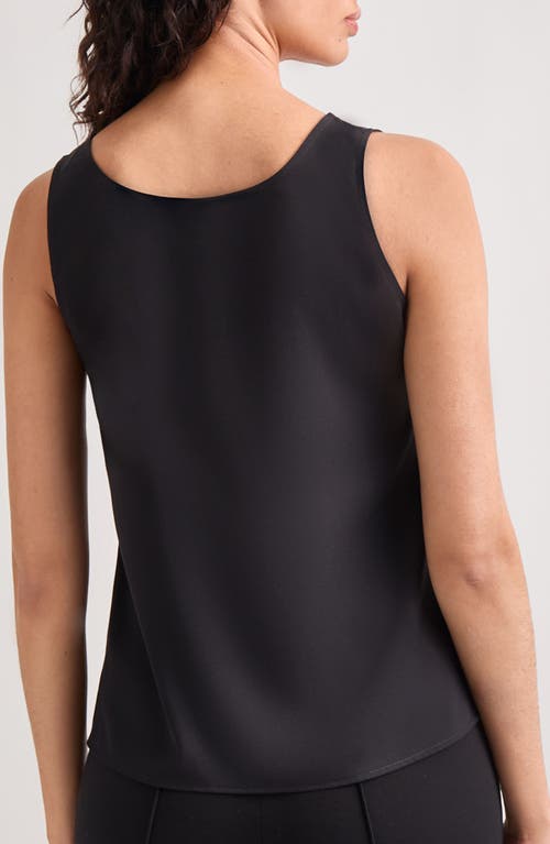Misook Scoop Neck Tank In Black