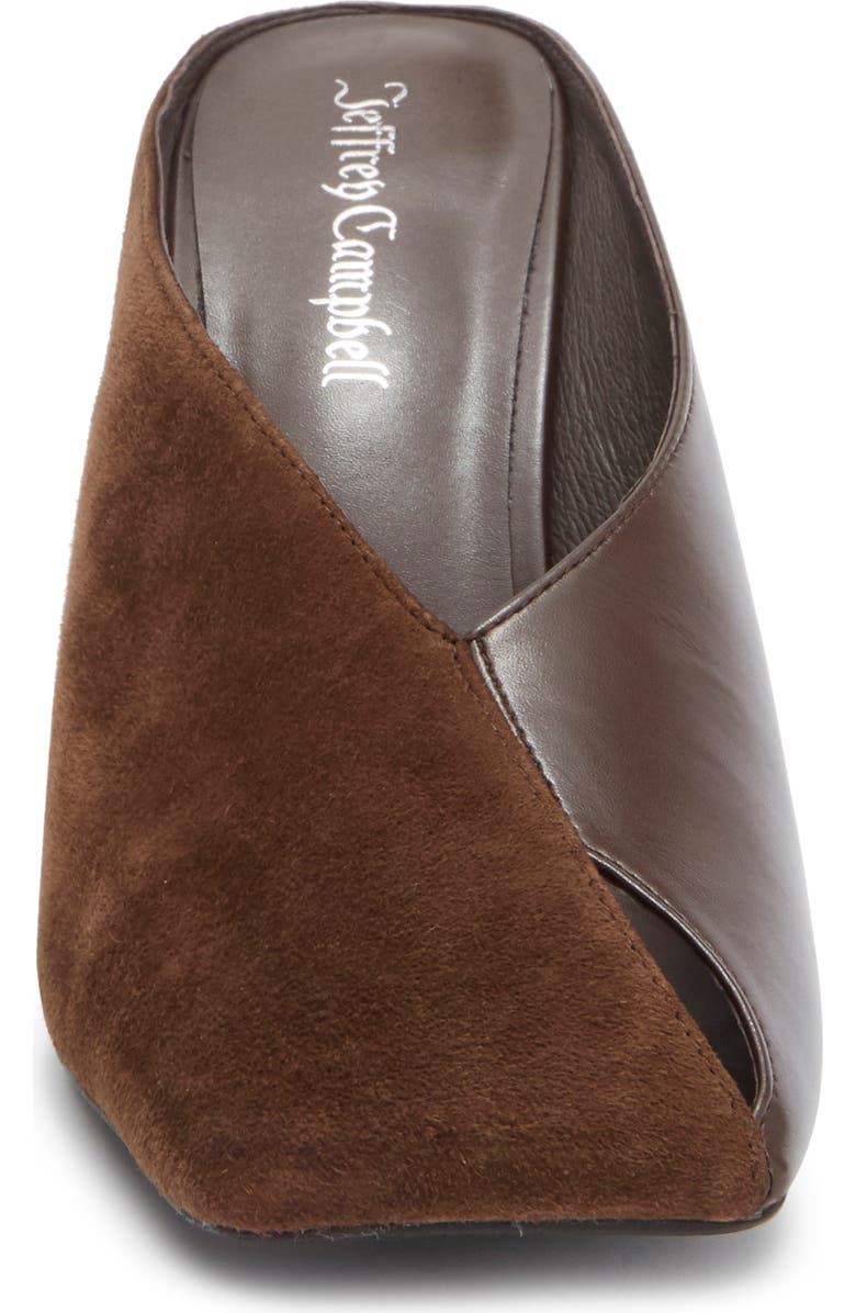 Jeffrey Campbell Hoof It Mule, Alternate, color, Coffee Suede Combo