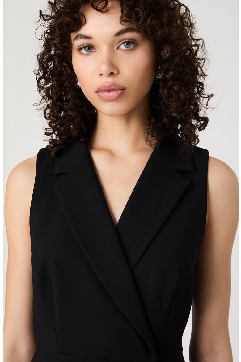 Whisper Sleeveless Double Breasted Blazer Minidress, Alternate, color, BLACK