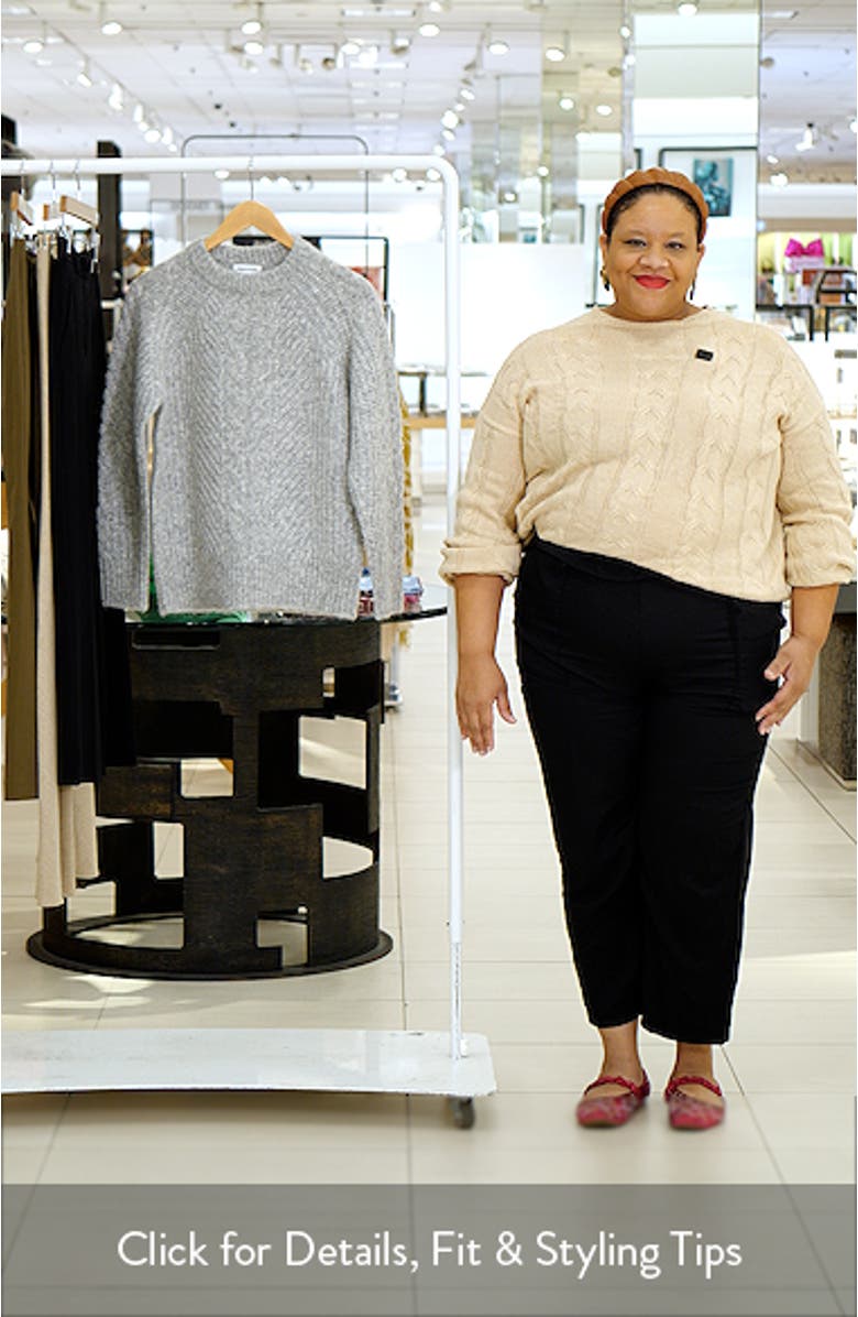 Cable Crewneck Alpaca Blend Sweater, sales video thumbnail