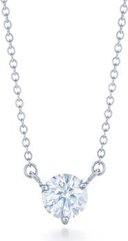 Kwiat Round Diamond Solitaire Pendant Necklace