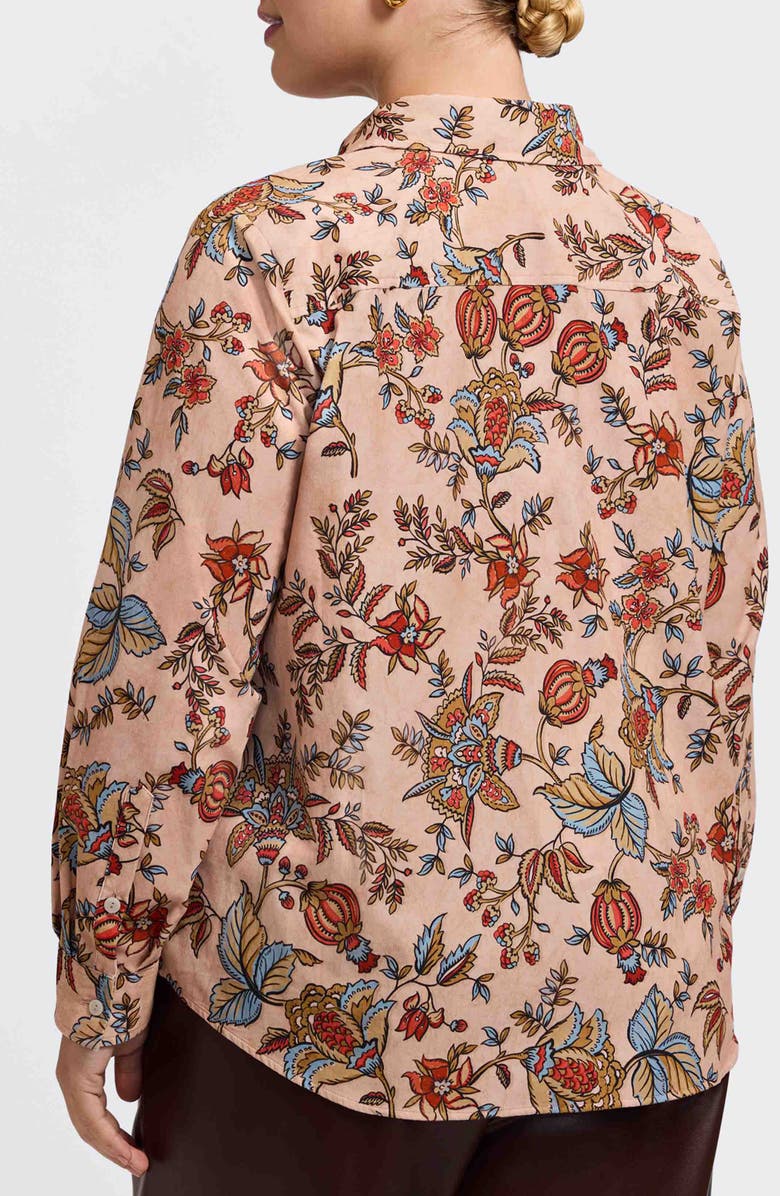 Foxcroft Hampton Autumn Corduroy Button-Up Shirt, Alternate, color, Camel Multi