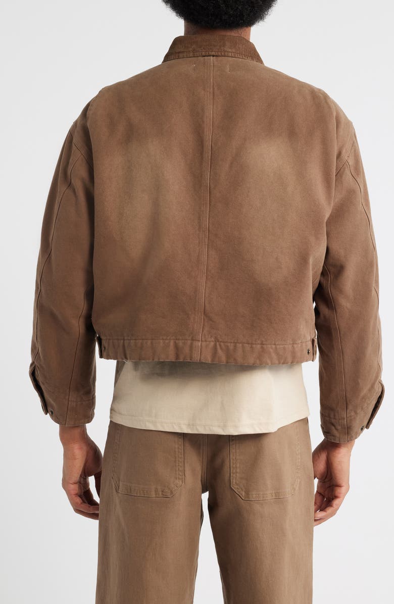 Museum of Peace & Quiet Wordmark Cotton Canvas Work Jacket, Alternate, color, Brown