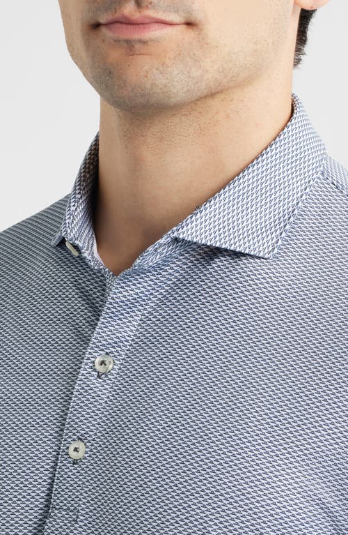 Johnnie-o Rud Geo Print Performance Jersey Polo In Multi