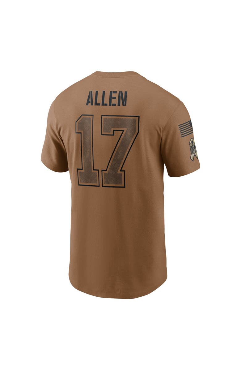 Nike Men's Nike Josh Allen Brown Buffalo Bills 2023 Salute To Service Name & Number T-Shirt, Alternate, color, 
